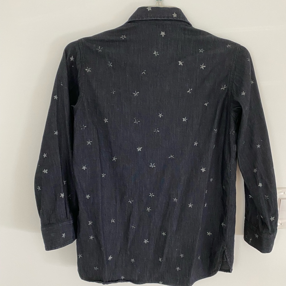 Current/Elliott The Perfect Shirt Black Stars 1 - Picture 8 of 9